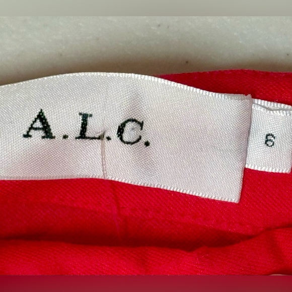 NWT A.L.C. Square Neckline Off the Shoulder Red Mini Dress Size 6 - Picture 5 of 11